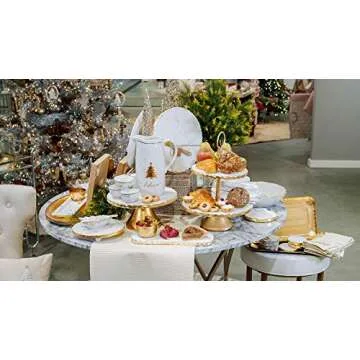 Mud Pie Foiled Marble Coaster Set for Elegant Decor