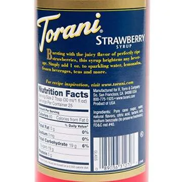 Irresistibly Refreshing Torani Sugar Free Strawberry Syrup