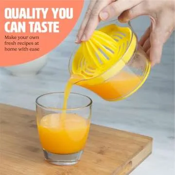 Tasty 4-in-1 Citrus Juicer and Zester, Multifunctional Kitchen Gadget, Dishwasher Safe, 16-Ounce Capacity, 2-Cup, Yellow