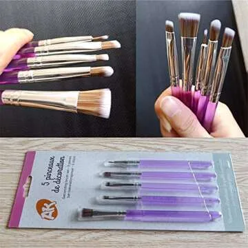 AK ART KITCHENWARE Sugar Cookie Brushes Set Gum Paste Flower Tools Fondant Cake Decorating Supplies ...