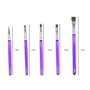 AK ART KITCHENWARE Sugar Cookie Brushes Set Gum Paste Flower Tools Fondant Cake Decorating Supplies Bakeware Kitchen Utensil Bakery Tools (Set of 5pcs)