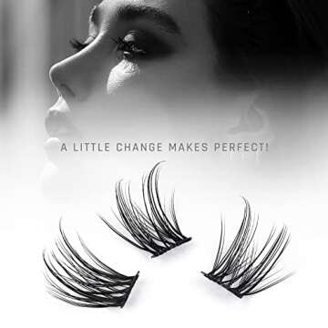 LANKIZ Lash Clusters Kit with Cluster Lash Glue, D Curl Lash Extension Kit, Individual Lashes, Bond & Seal Eyelash Glue, DIY Eye Lash Extension Starter Kit, 12+14mm Mix DIY Lash Extensions at Home