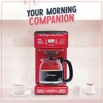 Stylish Nostalgia Retro 12-Cup Coffee Maker with Features