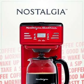 Stylish Nostalgia Retro 12-Cup Coffee Maker with Features