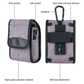 Kiorafoto Compact Camera Pouch for Sony Canon Olympus Ricoh