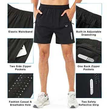 NORTHYARD Men's Quick Dry Athletic Shorts - 5" 7" 9"