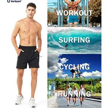 NORTHYARD Men's Quick Dry Athletic Shorts - 5" 7" 9"