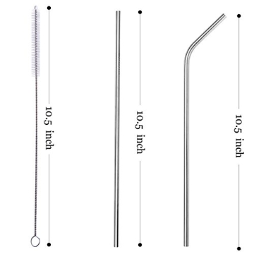 ALINK 8-Pack Stainless Steel Straws for Yeti Tumblers