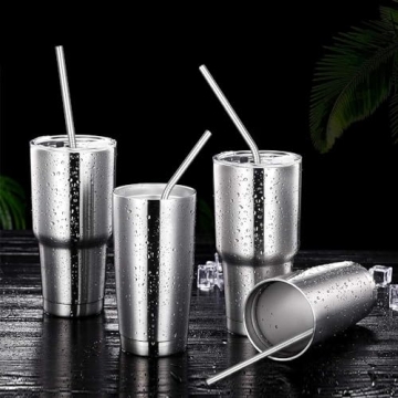 ALINK 8-Pack Stainless Steel Straws for Yeti Tumblers
