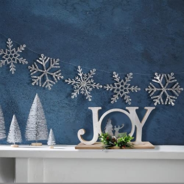 Eternhome Rustic Christmas Decoration Joy Sign for Home