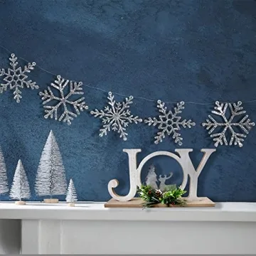 Eternhome Rustic Christmas Decoration Joy Sign for Home