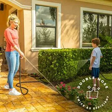 INNAV8 Garden Hose Splitter 2 Way Heavy Duty - SOLID BRASS Hose Splitter Features Easy to Open Valves - Garden Hose Y Splitter for Outdoor Faucet - Hose Bib Water Hose Splitter 2 Way Heavy Duty