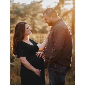 Peauty Maternity Dress Boho Maternity Dress Casual Summer Maternity Dress Black Maternity Dress Mate...