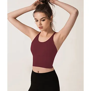 Stylish Redqenting Longline Sports Bra with Supportive Padding