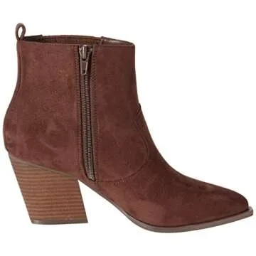 The Drop Women's Sia Pointed Toe Western Ankle Boot - Stylish Comfort