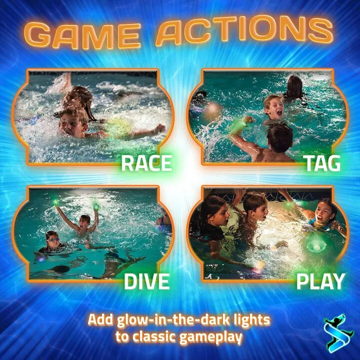 Glow in the Dark Pool Party Set for Kids Ages 8-12