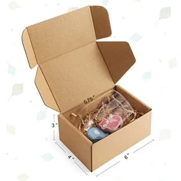 Eupako 6x4x3 Shipping Boxes - Sturdy 25 Pack for Small Business