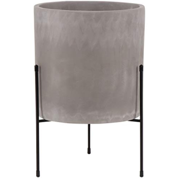 FINEHOUS Mid-Century Cement Planter with Stand