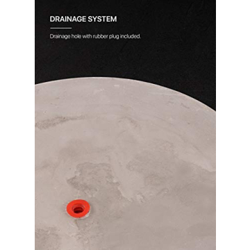 FINEHOUS Mid-Century Cement Planter with Stand