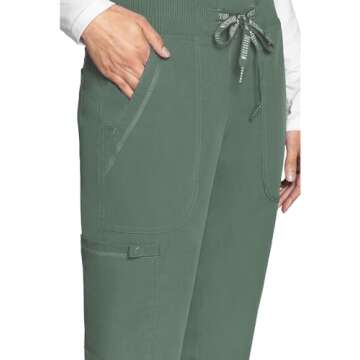 Med Couture Scrub Pants for Women Jogger Pant with 5 Pockets, Lightweight, Ultra Soft, 2-Way Stretch...