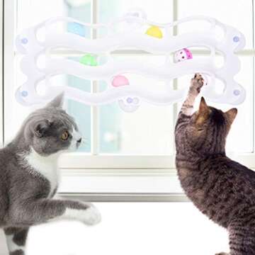 FengXing Cat Toys - Cat Track Toy Ball and Bell with 3 Layers, Cat Toys Interaction Play Attracts Fu...