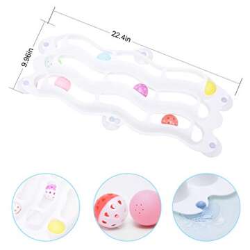 FengXing Cat Toys - Cat Track Toy Ball and Bell with 3 Layers, Cat Toys Interaction Play Attracts Fun and Exercise for Kittens, Sucker Cat Toy Saves Space.