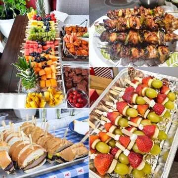 6Inch Bamboo Skewers for Appetizers,100Pcs Bamboo Paddle Picks,Wooden Appetizer Skewers for Fruit Kabobs,Wide Flat Paddle Bamboo Wood Picks for Cocktail,Barbecue Snacks,Fondue,Marshmallow