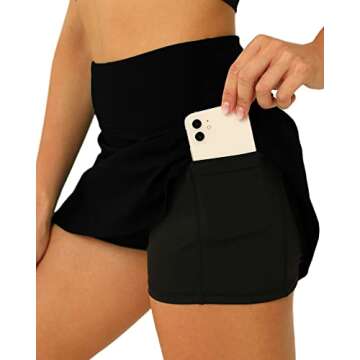 Aurgelmir Womens Active Golf Tennis Skort Athletic Lightweight Running Skirts with Built-in Shorts