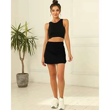 Stylish Aurgelmir Women's Golf Tennis Skort with Pockets