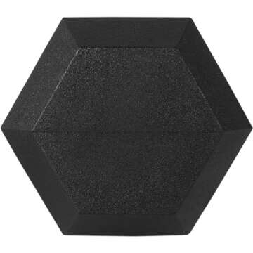 Fitvids Rubber Encased Hex Dumbbell, Set Including 5, 10, 15, 20LB Pairs
