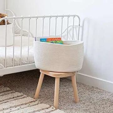 OrganiHaus Stylish Cotton Rope Storage Basket for All Needs