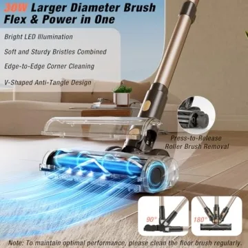 VBUOO Cordless Vacuum 600W Powerful and Lightweight