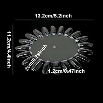 Honbay 20PCS Plastic 20 Tips False Nail Swatches Wheels Nail Art Color Polish Display Wheel for Mani...