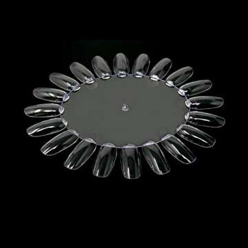 Honbay 20PCS Plastic 20 Tips False Nail Swatches Wheels Nail Art Color Polish Display Wheel for Manicure