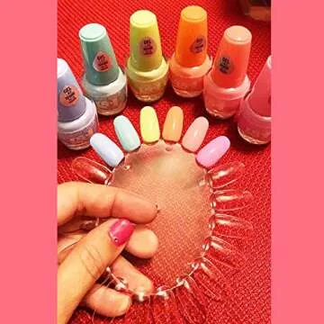 Honbay 20PCS Plastic 20 Tips False Nail Swatches Wheels Nail Art Color Polish Display Wheel for Manicure