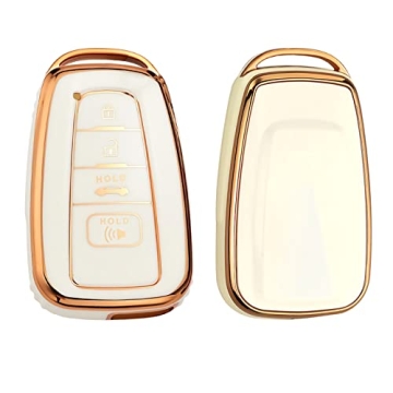 Cacacar for Toyota Camry RAV4 Key Fob Cover,for Highlander Corolla Avalon C-HR Prius GT86 Key Fob Ca...