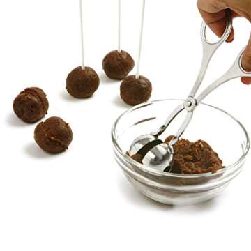 Norpro 155 Stainless Steel Mini Meat Baller Silver, 1.25in/3cm