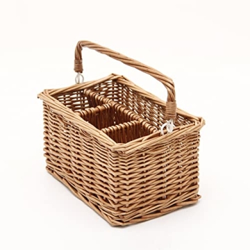 JJSQYLAN Wicker Utensil Caddy for Kitchen or Dining Table