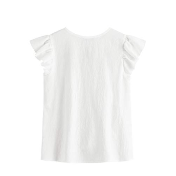 Floerns Women's Embroidered V Neck Summer Peplum Blouse