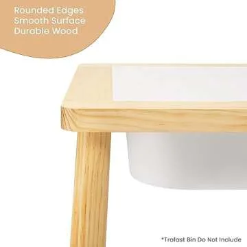 Coldew Kids Sensory Table for Toddlers 1-3, Sensory Bin Table with no Bin include, Toddler Sensory Table, Sensory Table for Toddlers age 3-5, Classroom Sensory Table, Indoor Flisat Table, Wooden