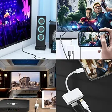 Lightning to HDMI Adapter for iPhone, 1080P HD Connectivity