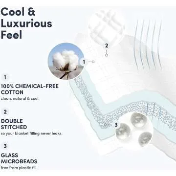 Baloo Weighted Blanket - 12 lbs, Cotton, 42x72