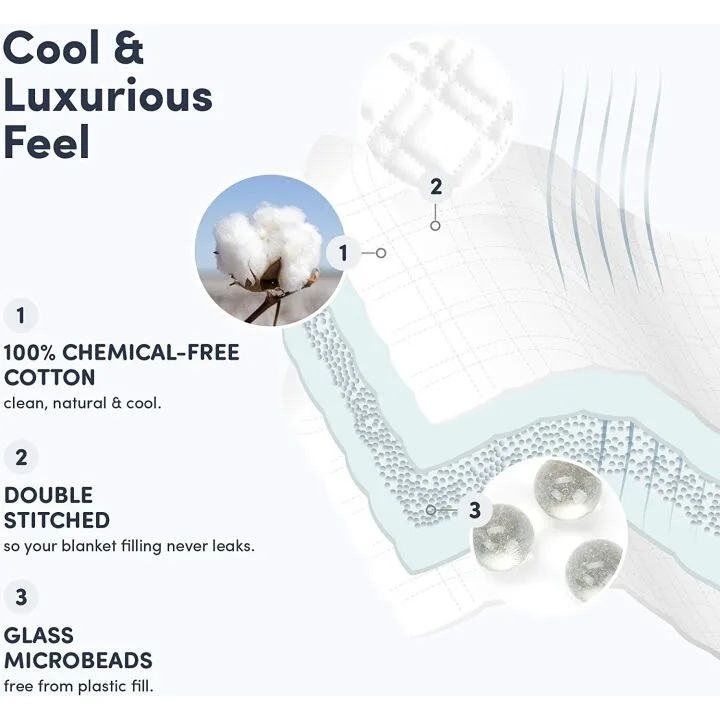 Baloo Weighted Blanket - 12 lbs, Cotton, 42x72