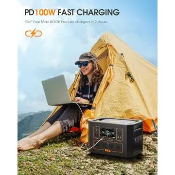 EBL Portable Power Station 2000W, 2096.64Wh Solar Generator LiFePO4 (LEP) Battery(4000W Surge), 1-2 Hours to Full Charge, Solar Generator for Home Backup, Emergency, Outdoor Camping