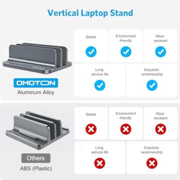 OMOTON Adjustable Vertical Laptop Stand for All Devices
