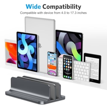 OMOTON Adjustable Vertical Laptop Stand for All Devices