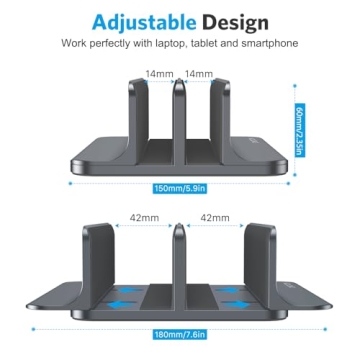 OMOTON Adjustable Vertical Laptop Stand for All Devices