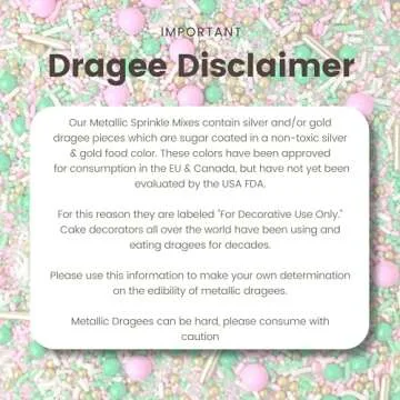 Signature Pink Sprinkle Mix| Made In USA By Sprinkle Pop| Light Pink White Mint Sprinkles With Gold Metallic Dragees| Girl Baby Shower Gender Reveal Sprinkles For Decorating Cupcakes Cake Cookie, 4oz