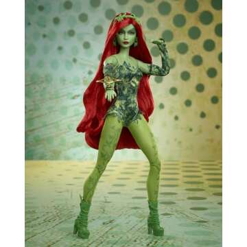 Barbie Signature Poison Ivy Collector Doll with Posable Body, Iconic Outfit, & Accessories, DC Batman 85th Anniversary Collectible