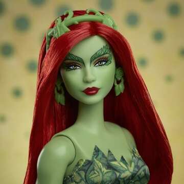 Barbie Signature Poison Ivy Collector Doll with Posable Body, Iconic Outfit, & Accessories, DC Batman 85th Anniversary Collectible